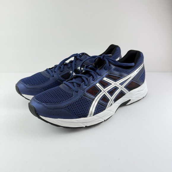 Asics Other - ASICS Gel-Contend 4 Men's Running Shoes Size 13 Blue Silver Red T715N Athletic